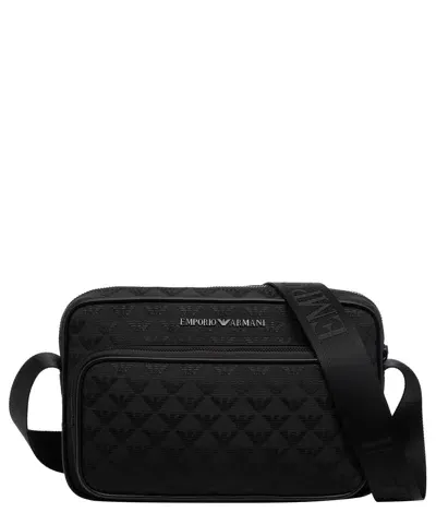 Emporio Armani Black One Shoulder Commuting Crossbody Bag