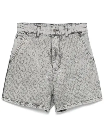 Emporio Armani Denim Shorts In Black