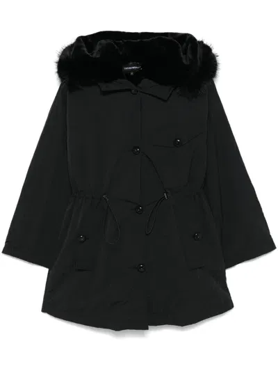 Emporio Armani Detachable-lining Parka In Black