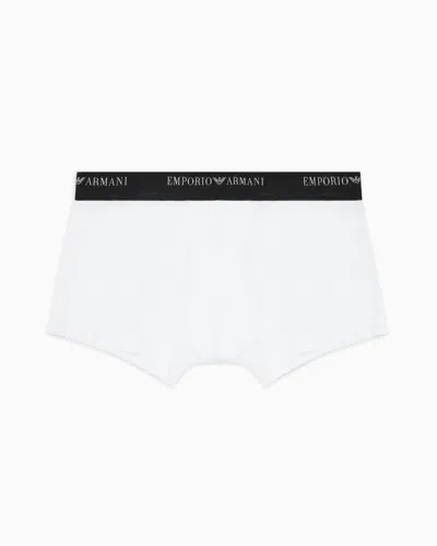 Emporio Armani Eng Anliegende Boxershort Aus Weichem Modal Mit Logobund In Blue