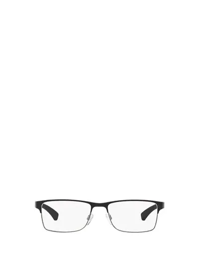 Emporio Armani Eyeglasses In Rubber Black & Gunmetal