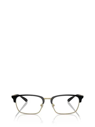 Emporio Armani Eyeglasses In Shiny Black / Matte Pale Gold