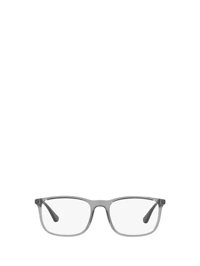 Emporio Armani Eyeglasses In Shiny Transparent Grey