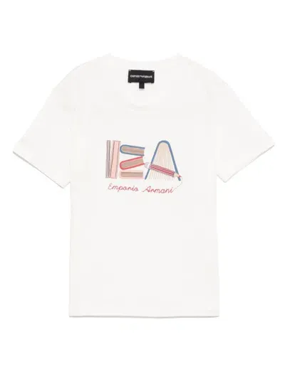 Emporio Armani Kids' Graphic-print T-shirt In White