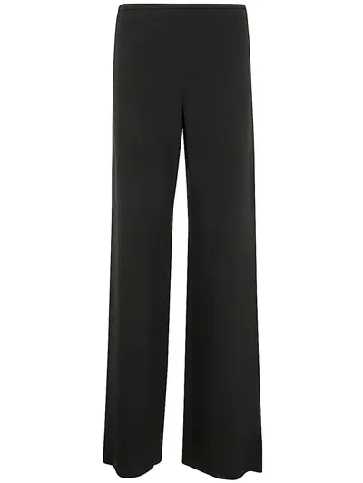 Emporio Armani High Waist Flared Pants In Black