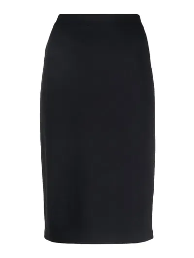 Emporio Armani High-waist Pencil Skirt In Azul