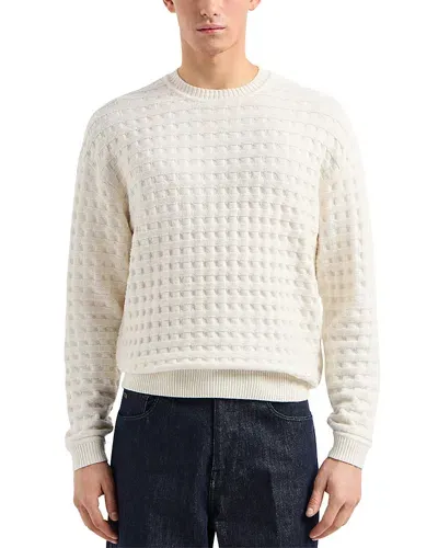 Emporio Armani Jacquard Crewneck Sweater In Multi