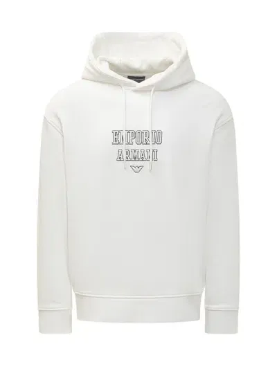 Emporio Armani Jersey Sweatshirt In White