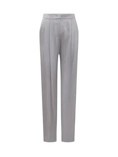 Emporio Armani High Waist Tailored Pants In Grey