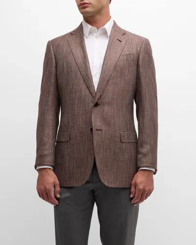 Emporio Armani Men's Copper Bamboo Sport Coat In Multi