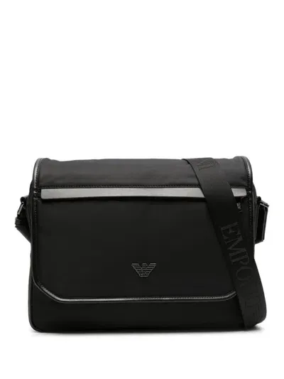 Emporio Armani Men's Nylon Crossbody Bag In Black