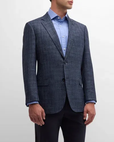 Emporio Armani Men's Windowpane Sport Coat In Fancy Purple