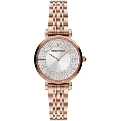 Emporio Armani Women's Rose Gold-tone Stainless Steel Bracelet Watch 32mm