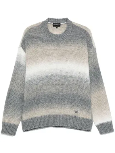 Emporio Armani Ombré-effect Sweater In Grey