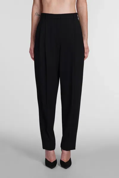 Emporio Armani Pants In Black Wool In Nero