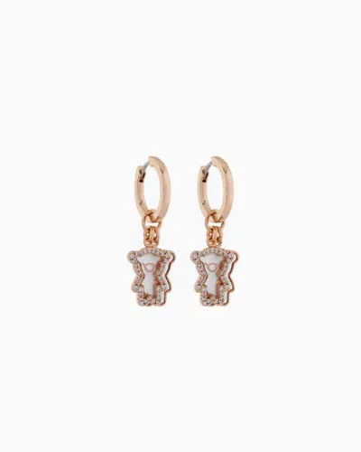 Emporio Armani Rose Gold-tone Brass Hoop Earrings