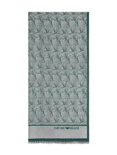 Emporio Armani Scarfs In Verde Urano