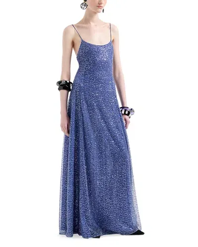 Emporio Armani Sequined Gown In Purple Haze