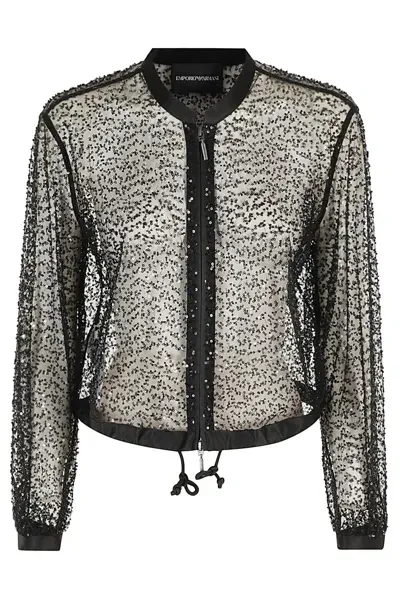 Emporio Armani Shirt Jacket In Black