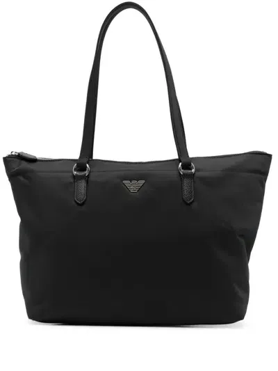 Emporio Armani Shopping Bag In Black