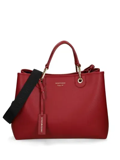 Emporio Armani Shopping Bag In Red