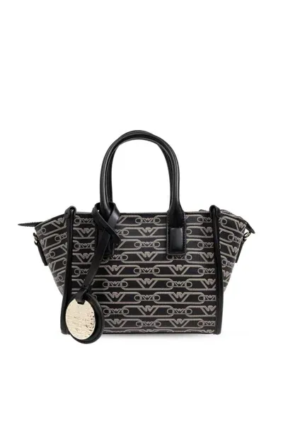 Emporio Armani Shoulder Bag With Monogram In Black