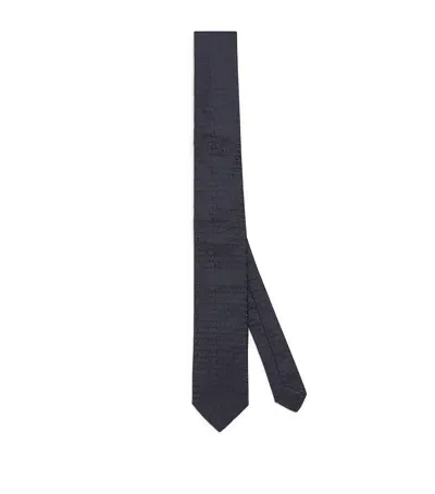 Emporio Armani Kids' Silk Tie In Navy