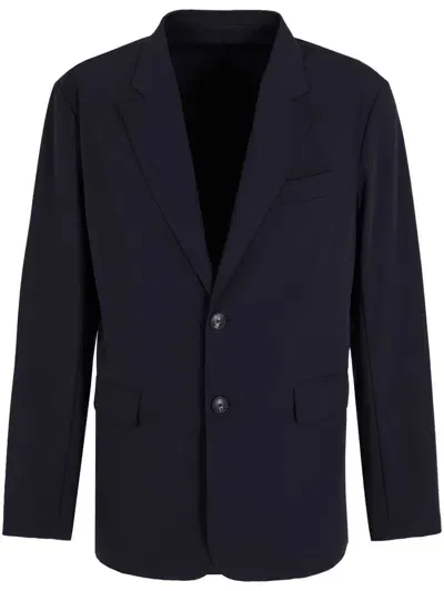 Emporio Armani Single-breasted Blazer Jacket In Blue