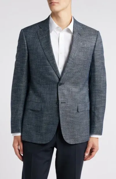 Emporio Armani Slub Viscose Sport Coat In Grey