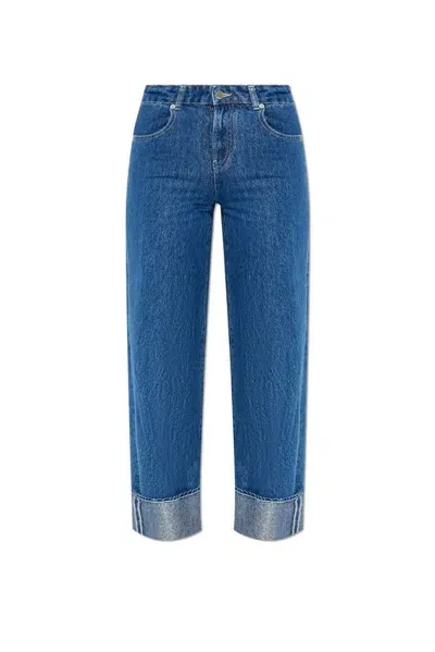 Emporio Armani Straight Leg Jeans In Blue