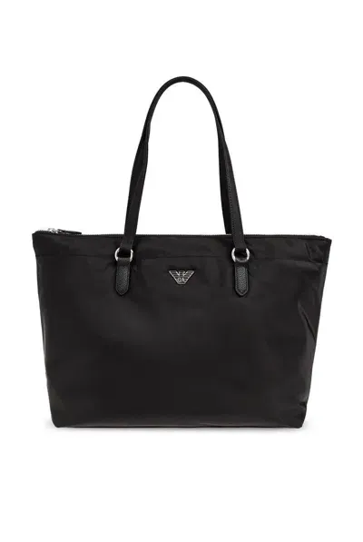 Emporio Armani Sustainable Collection Shopper Bag In Black