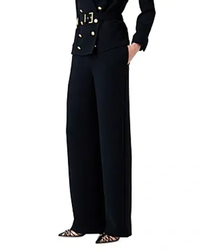 Emporio Armani Techno Seersucker Trousers In Navy Blue