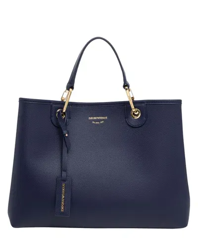 Emporio Armani Tote Bag In Blue