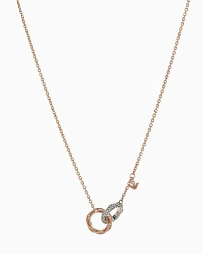 Emporio Armani Two-tone Stainless Steel Chain Necklace In Gold