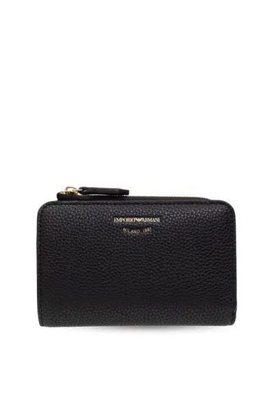 Emporio Armani Wallet With Logo In Black