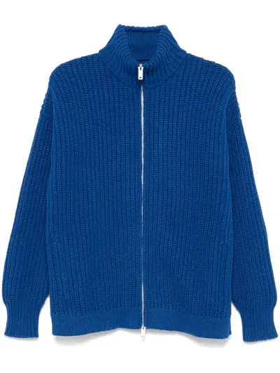 Emporio Armani Zip-up Cardigan In 09n0