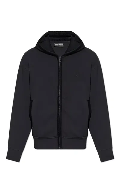 Emporio Armani Zip-up Sweatshirt  In Black