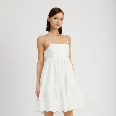 En Saison Doreene Mini Dress In Off White