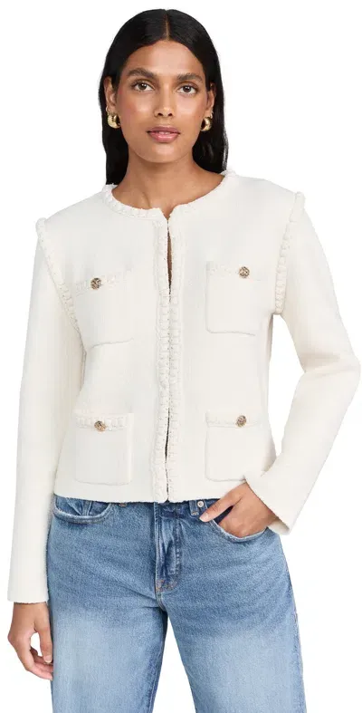 Endless Rose Braided Knit Jacket Ivory