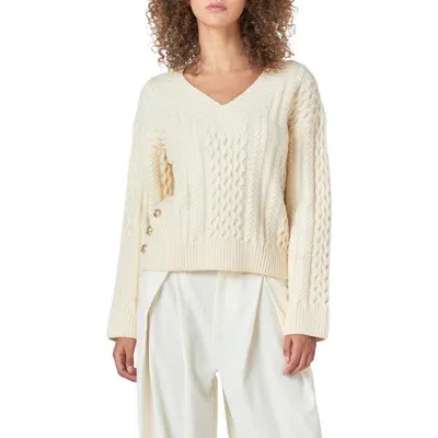 Endless Rose Cable Stitch Sweater In Ivory