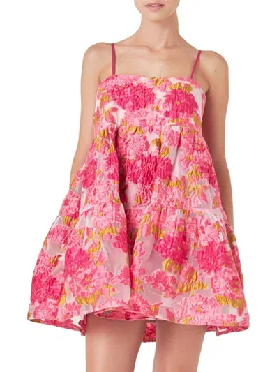 Endless Rose Women's Organza Floral Mini Dress In Pink