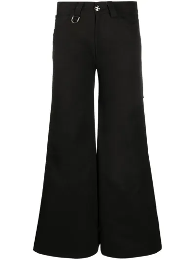 Enfants Riches Deprimes Wide-leg Cotton Trousers In Black