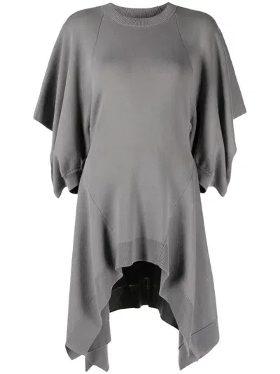 Enföld Asymmetric-hem Blouse In Grey