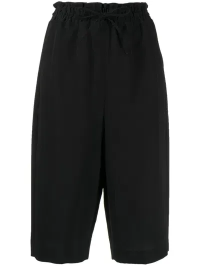 Enföld Drawstring Straight-leg Shorts In Black