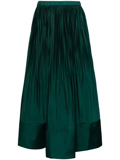 Enföld Elasticated Waist Skirt In Green