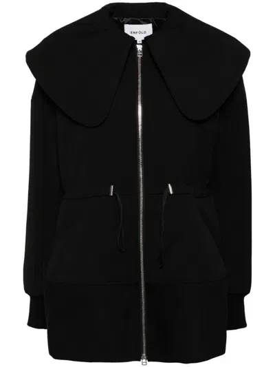 Enföld Peplum Jacket In Black