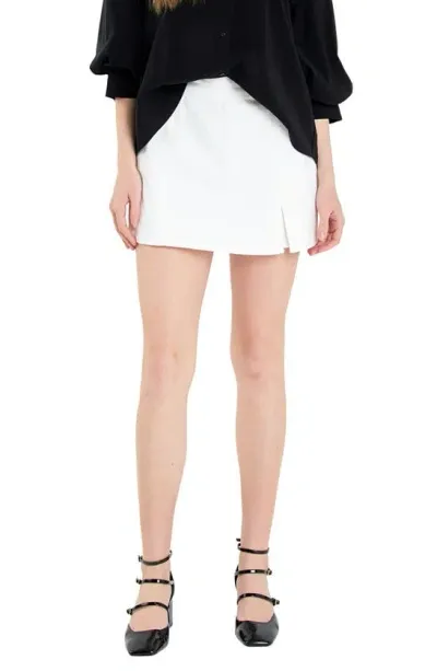 English Factory Denim Mini Skort In White