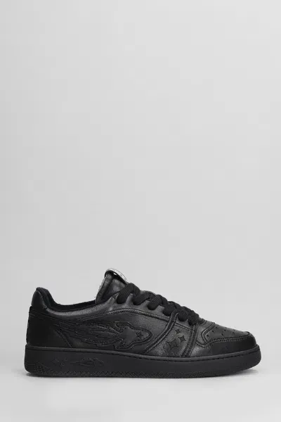 Enterprise Japan Egg Rocket Sneakers In Black Leather