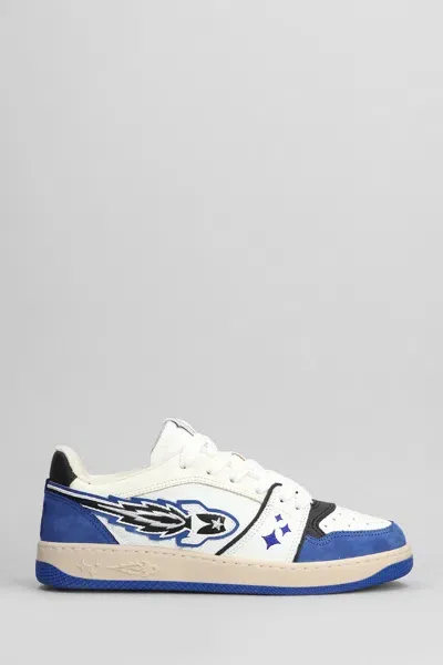 Enterprise Japan Egg Rocket Sneakers In White Leather