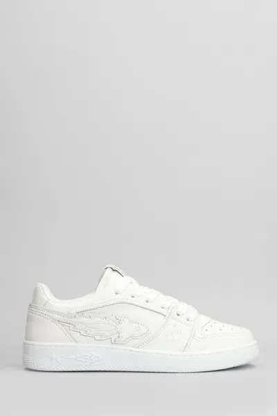 Enterprise Japan Egg Rocket Sneakers In White Leather